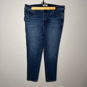 Madewell High-Rise Stovepipe Denim Jeans Dark Wash Stretch Size 33 NN541 Classic